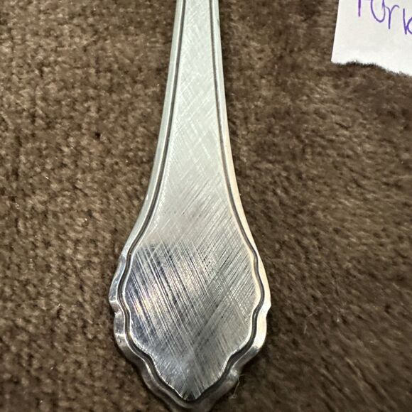 Oneida SUMMER MIST AUTUMN GLOW Cold Meat Serving Fork Wm A Rogers 8.5” - Picture 2 of 10